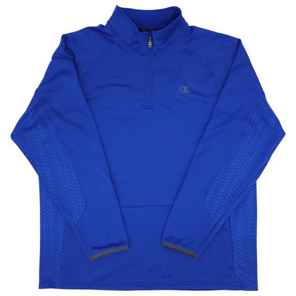 Champion Pullover Mens XL Blue Cold Weather Gear Duofold Tech 1/4 Zip Fleece - Picture 1 of 12